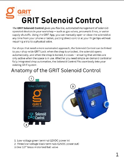 Solenoid Control install guide cover