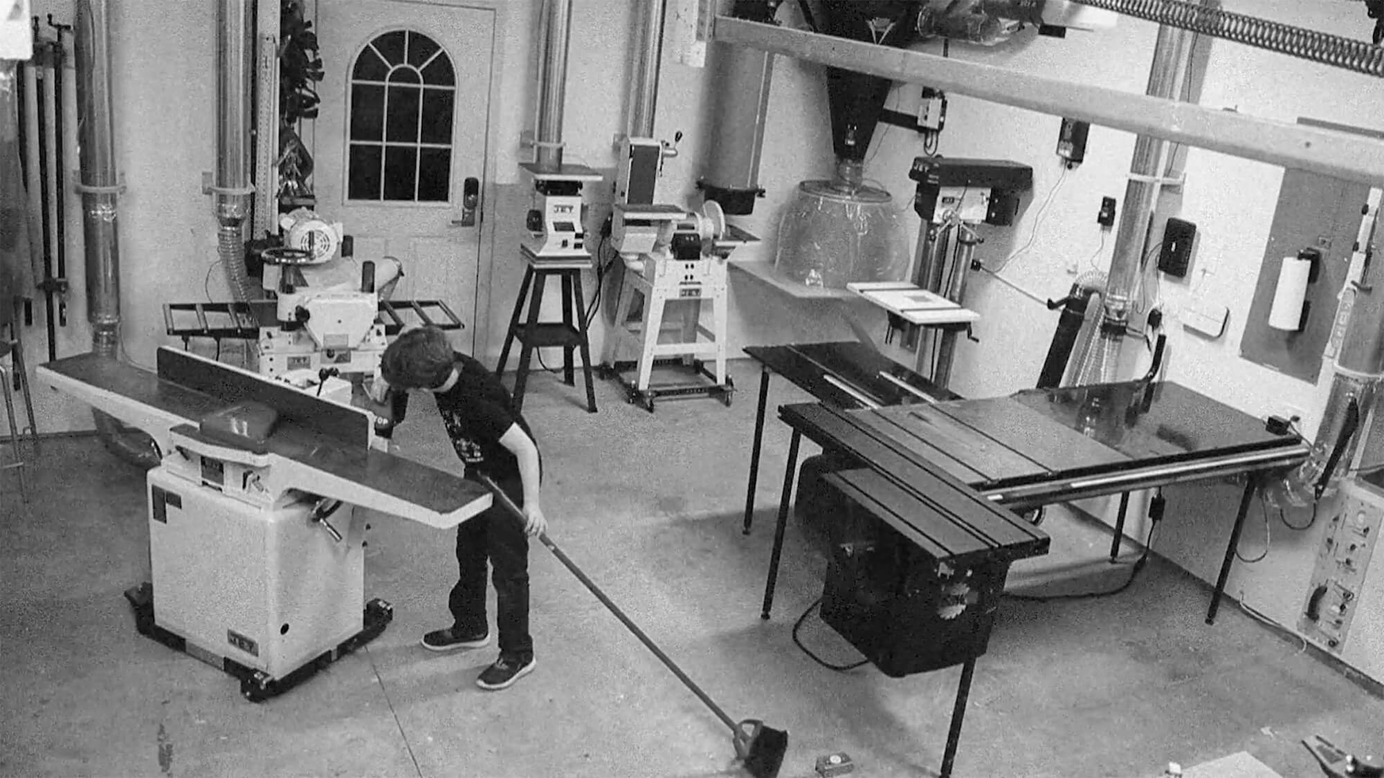 Ian hitting the start button in the GRIT workshop