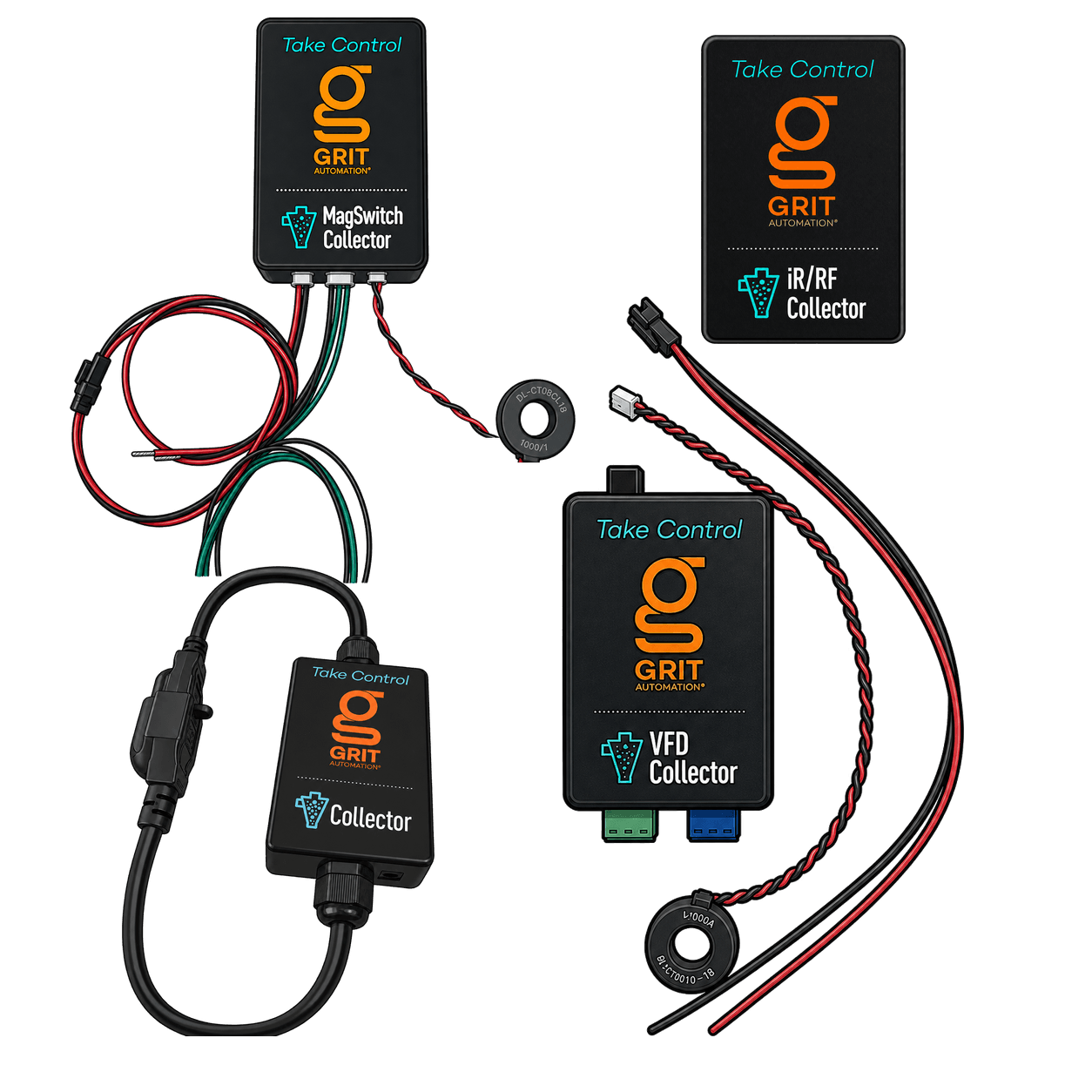 GRIT MagSwitch, iR/RF, Inline, and VFD Collector control hardware.